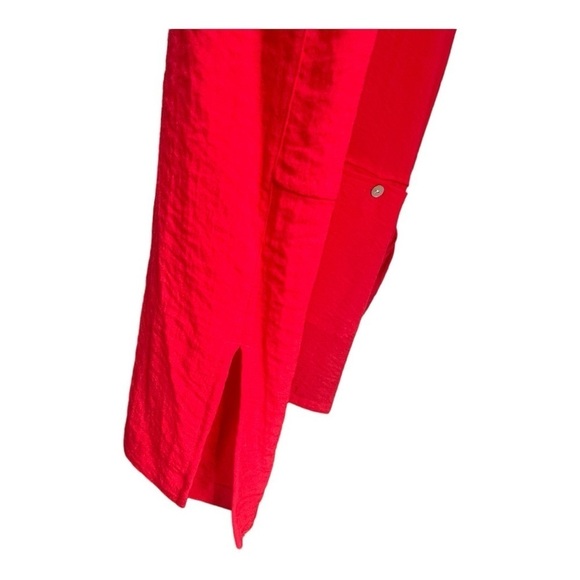 JOHN MARK Red Asymmetrical Stand Up Collar Tunic Shacket Womens Size 3X NEW - Picture 9 of 16